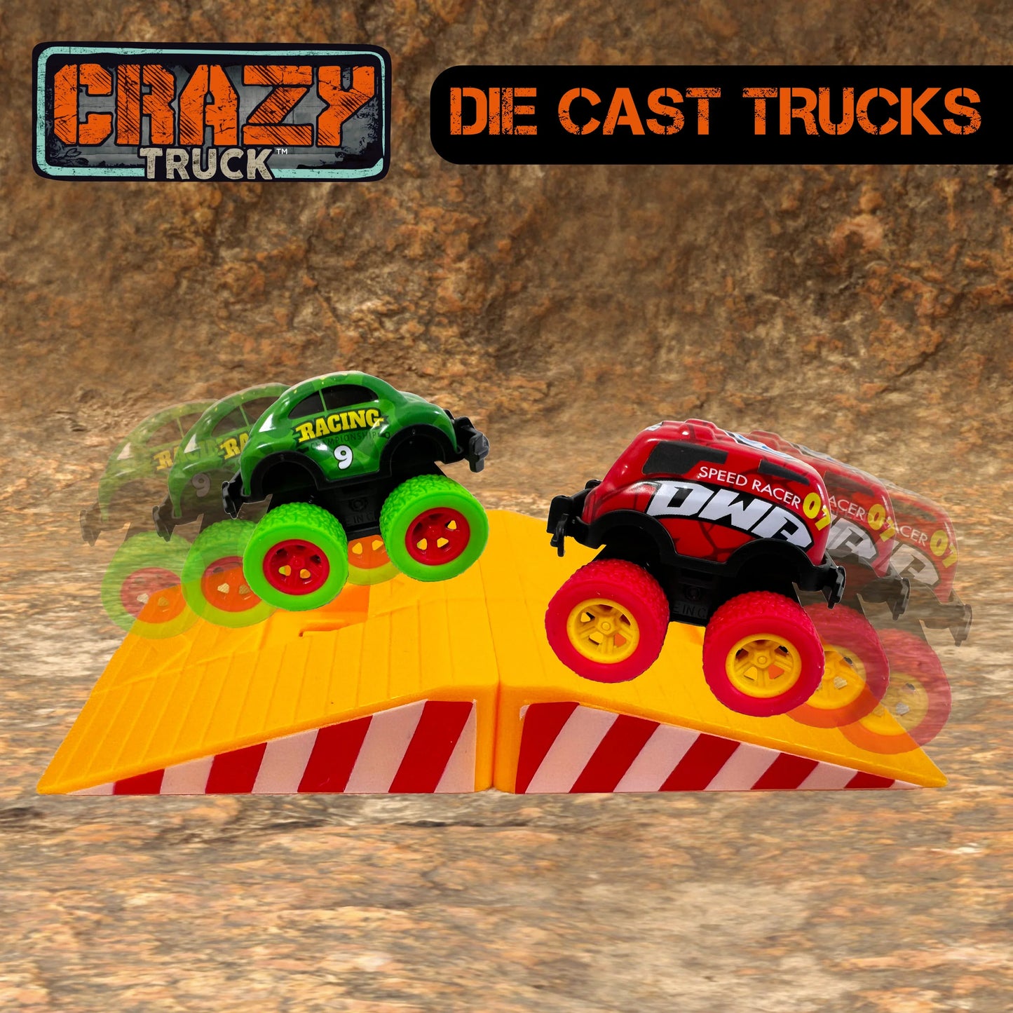 Die Cast Pull-Back Trucks 10 PC Set