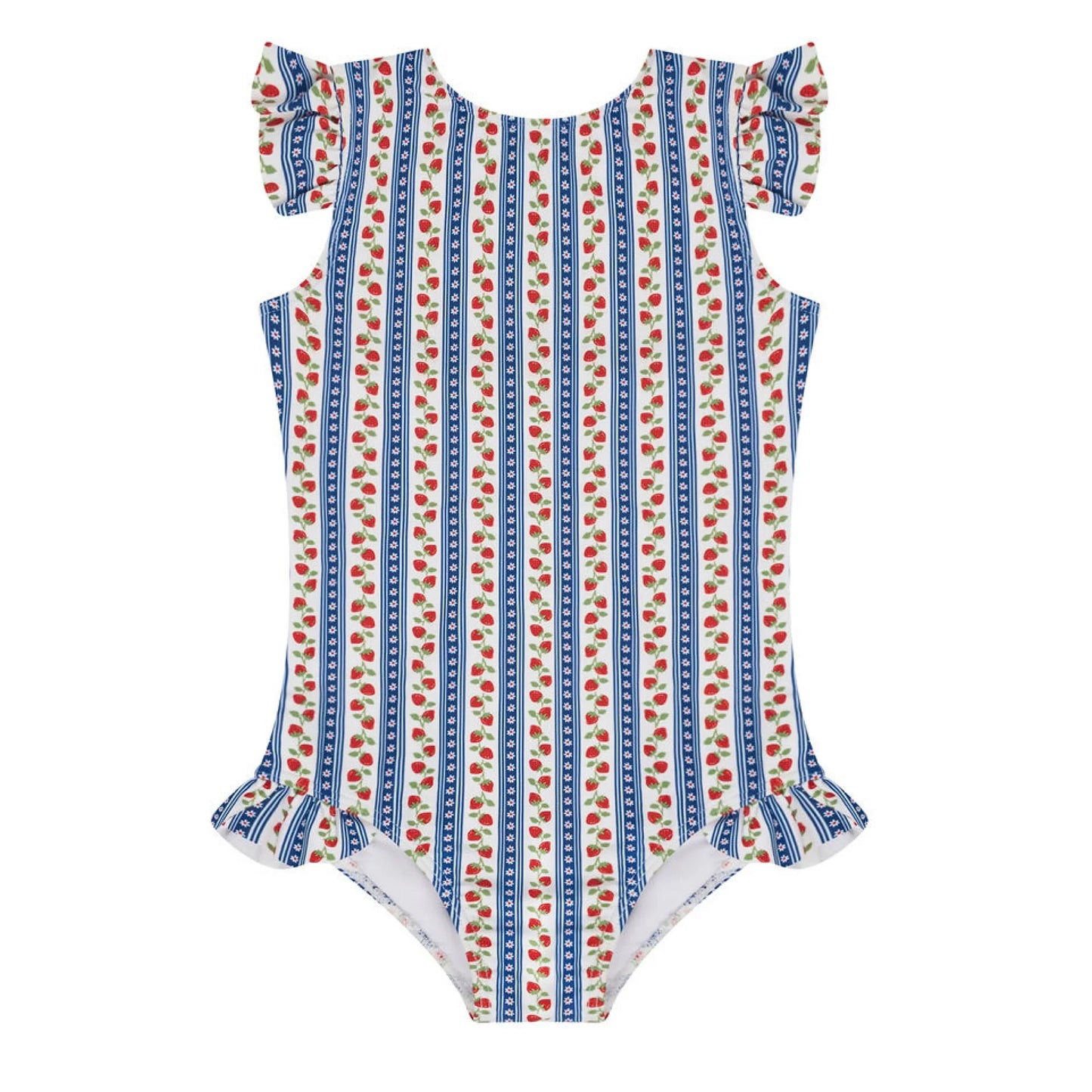 girls strawberry fields ruffle cap sleeve one piece