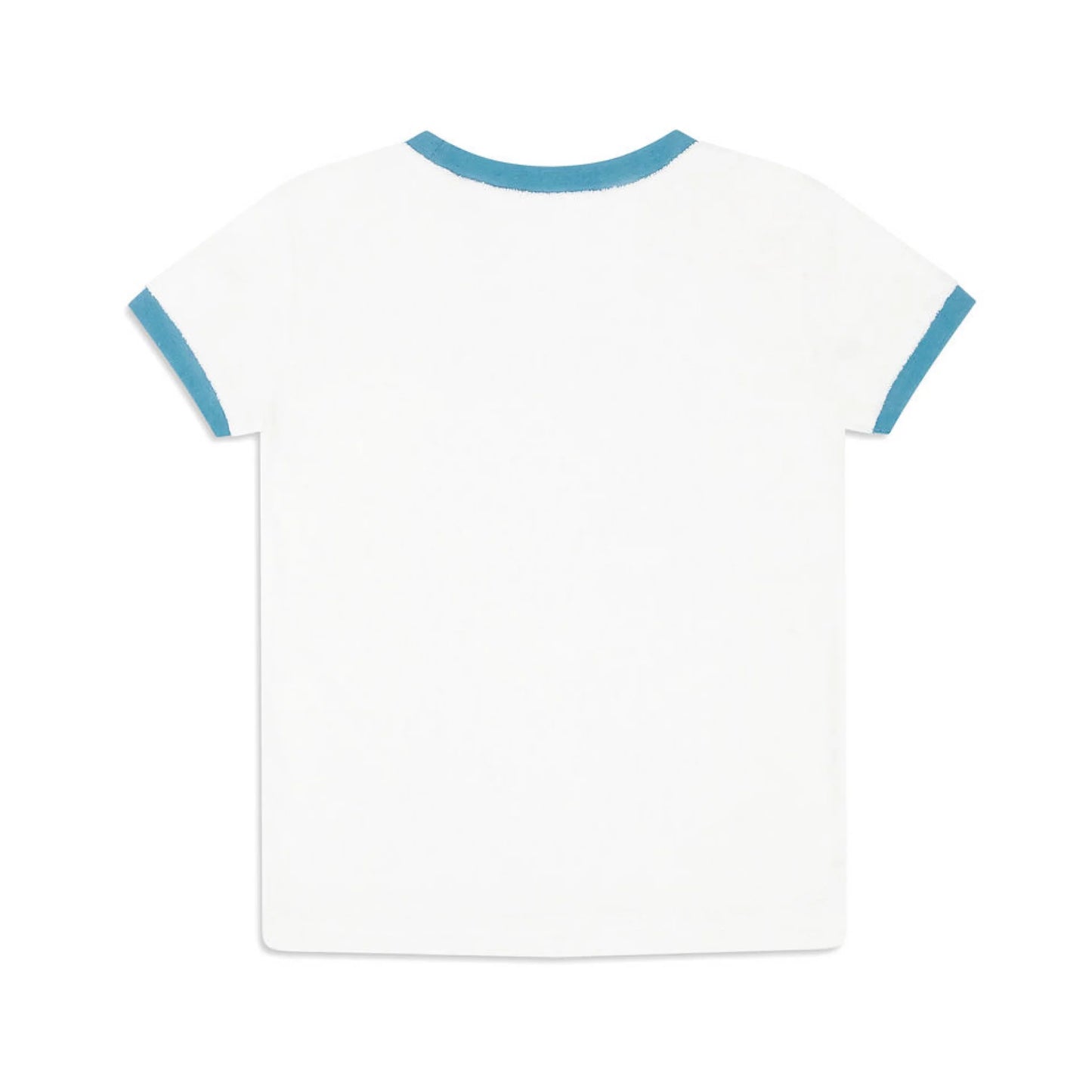unisex white french terry ringer tee