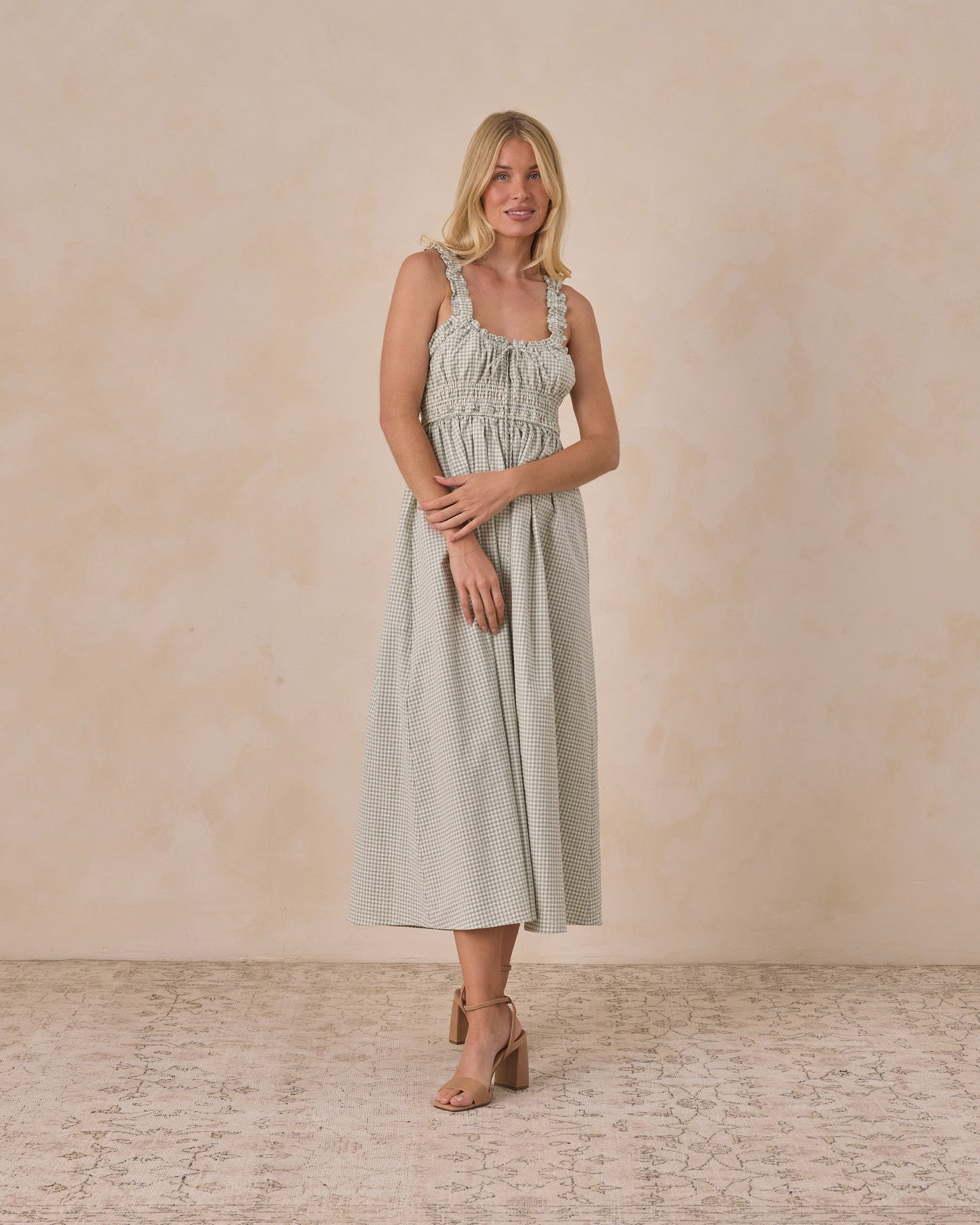 Women's Eucalyptus Check Jane Dress