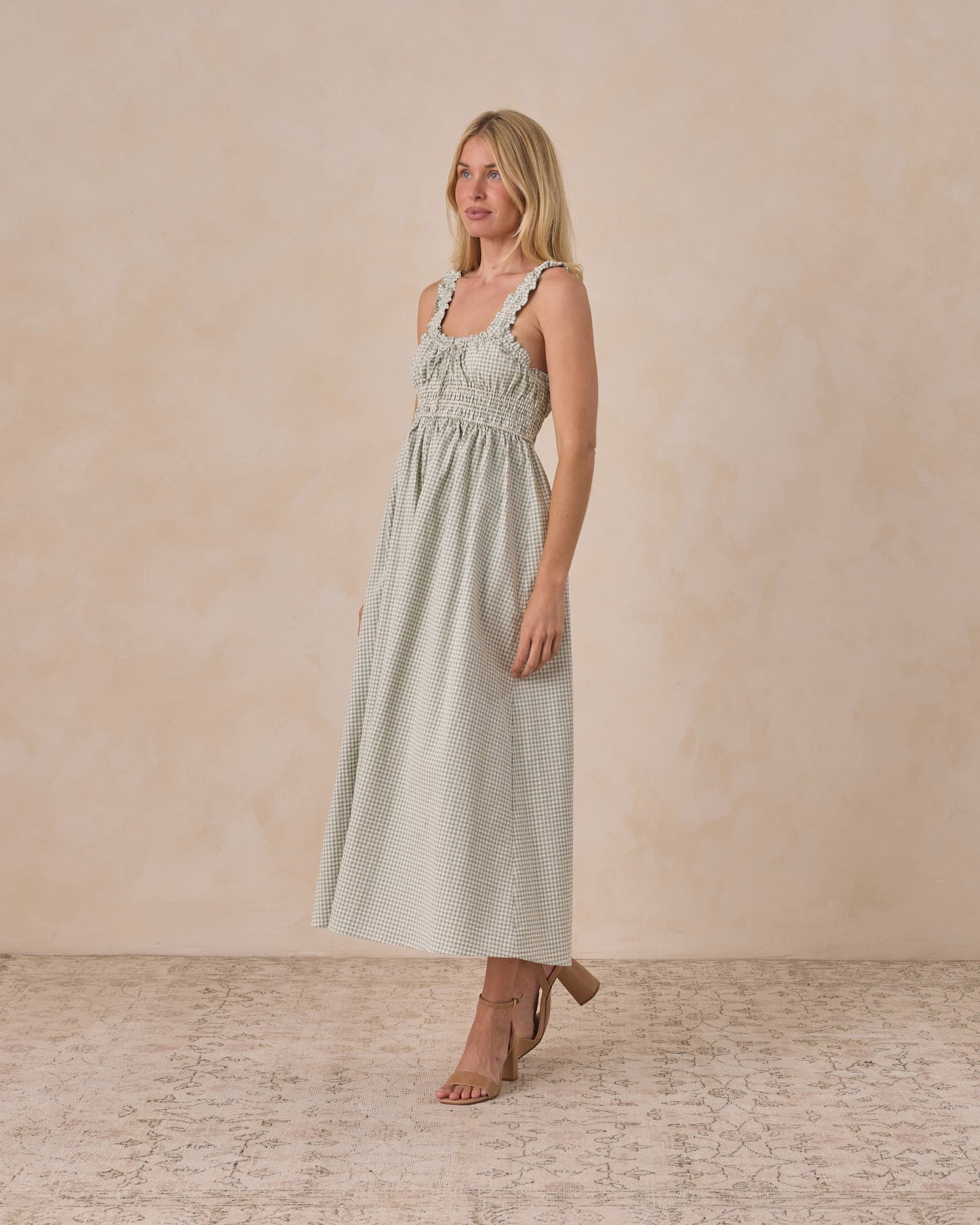 Women's Eucalyptus Check Jane Dress