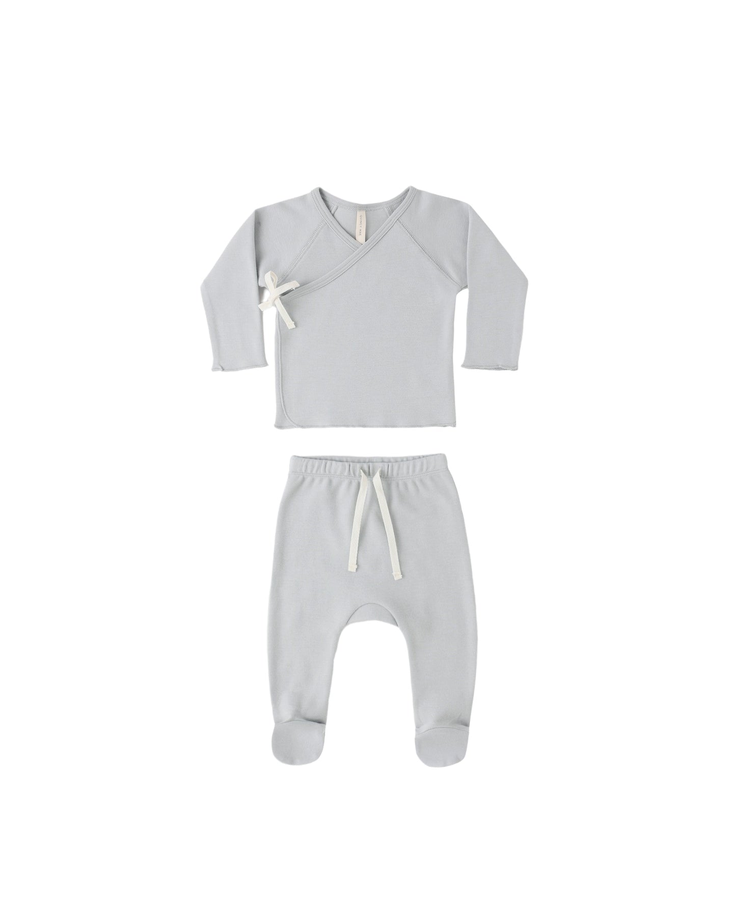 Sky Wrap Top + Footed Pant Set