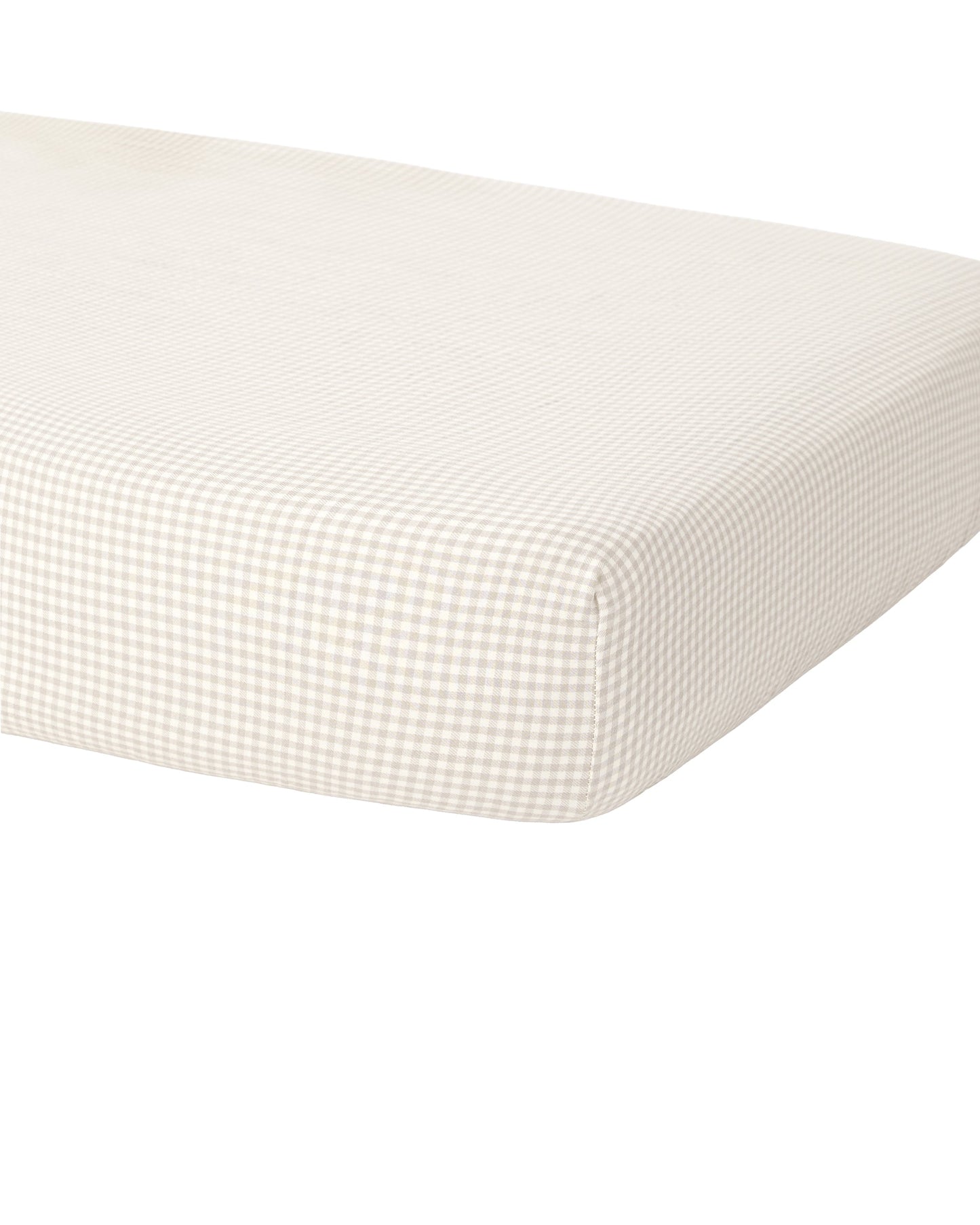 Oat Gingham Bamboo Crib Sheet