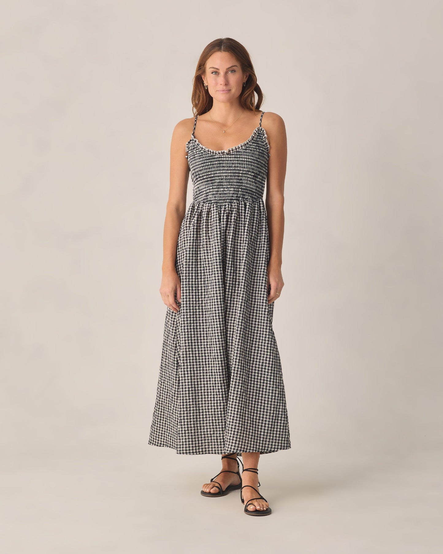 Women's Black Check Chrissy Dress