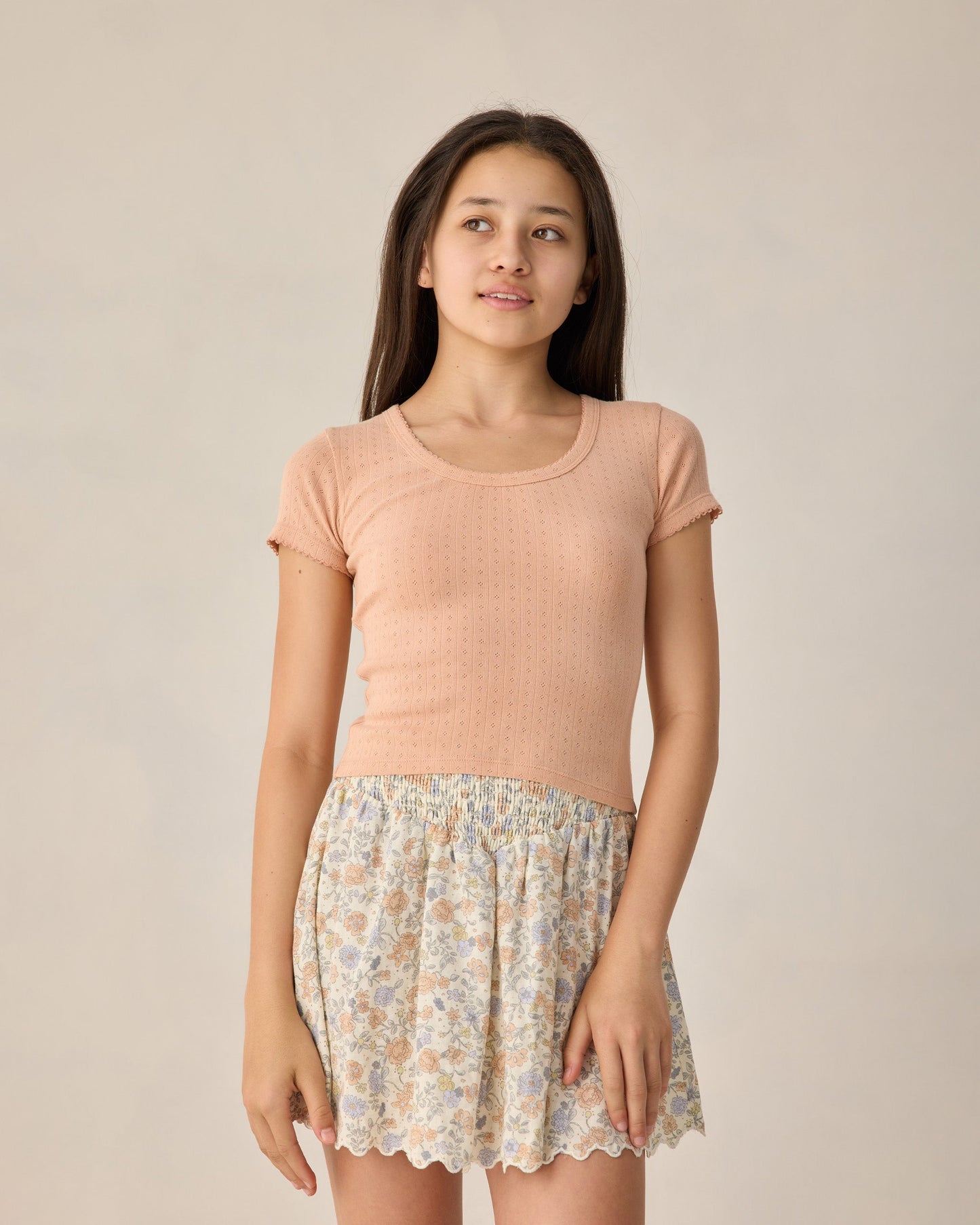 Teen Melon Pointelle Jersey