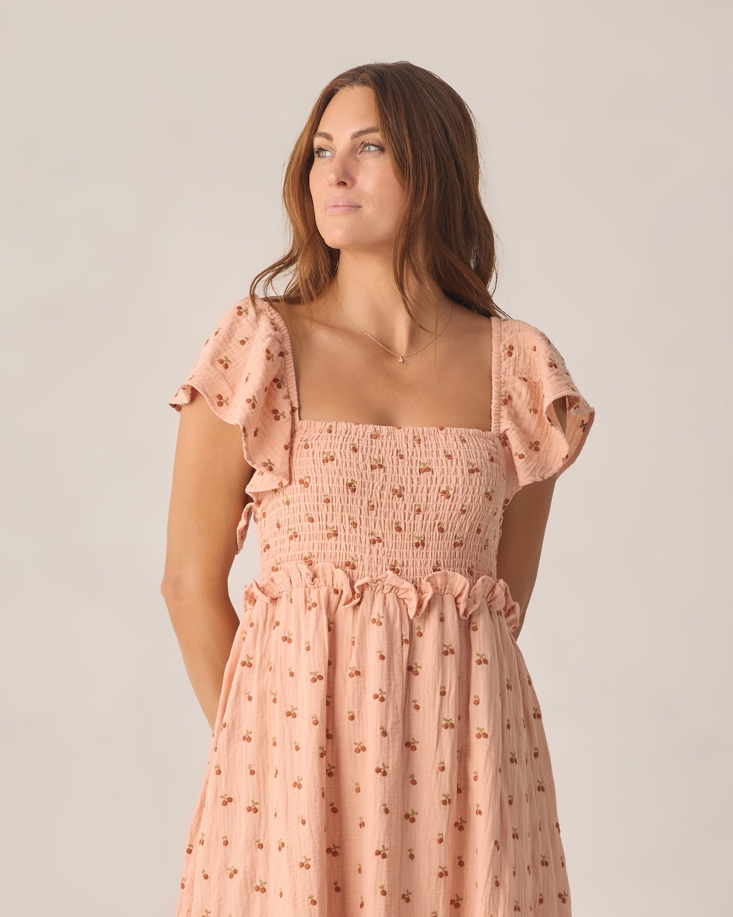 Women's Cherry Embroidery Francesca Dress