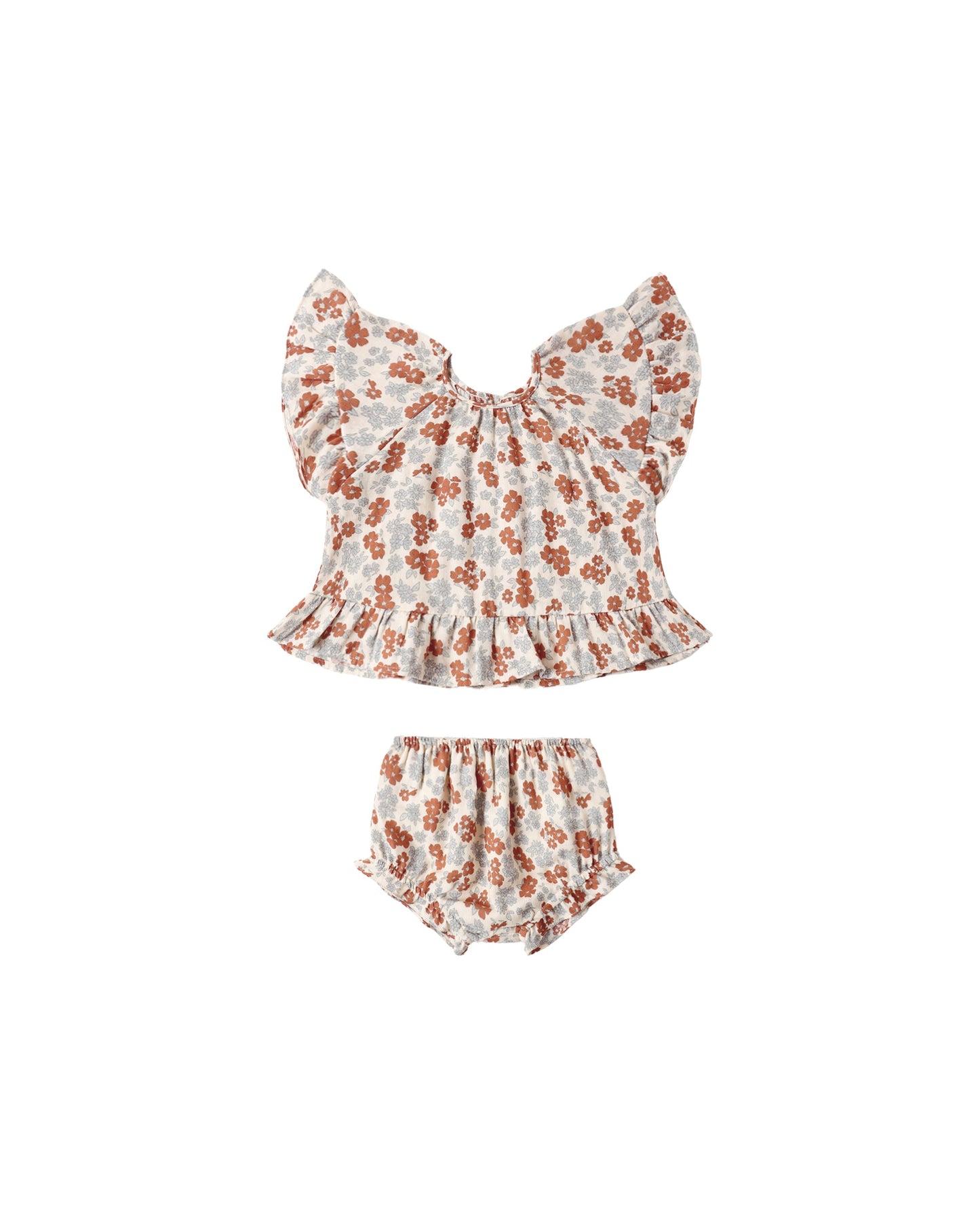 Americana Floral Butterfly Top and Bloomer Set