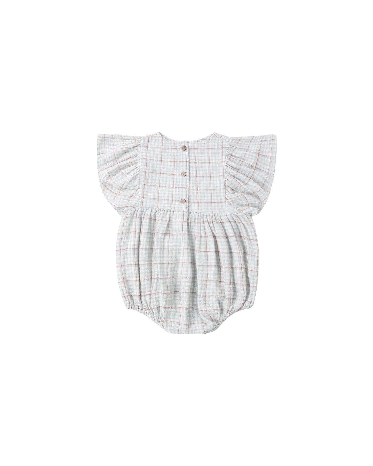 Light Blue Plaid Kalea Romper