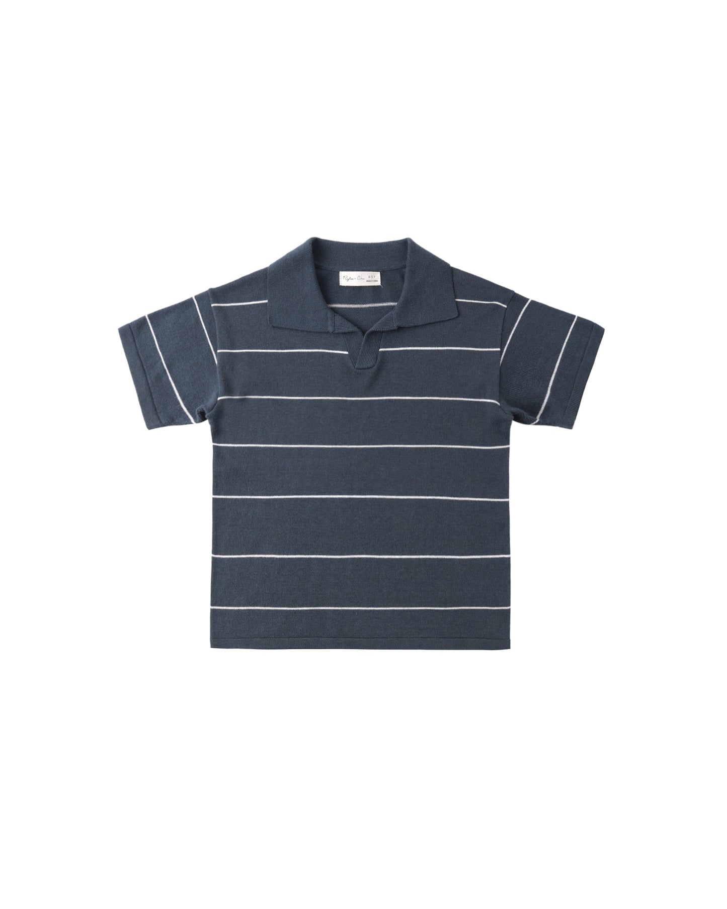 Navy Stripe Chandler Knit Polo