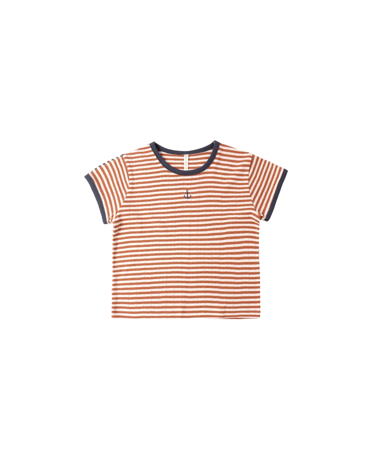 Poppy Stripe Pointelle Tee