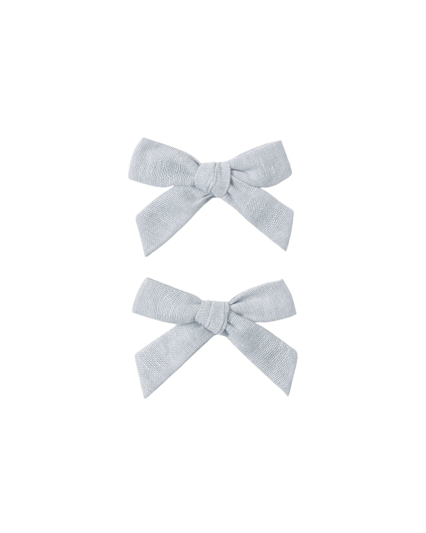 Heathered Light Blue Bows Set of 2