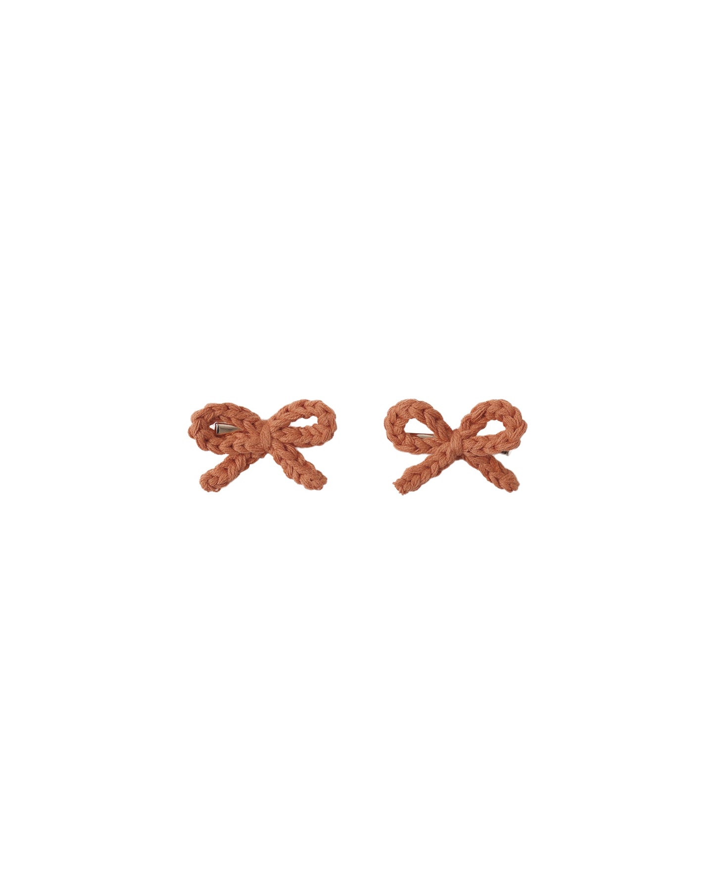 Poppy Crochet Bow Clips
