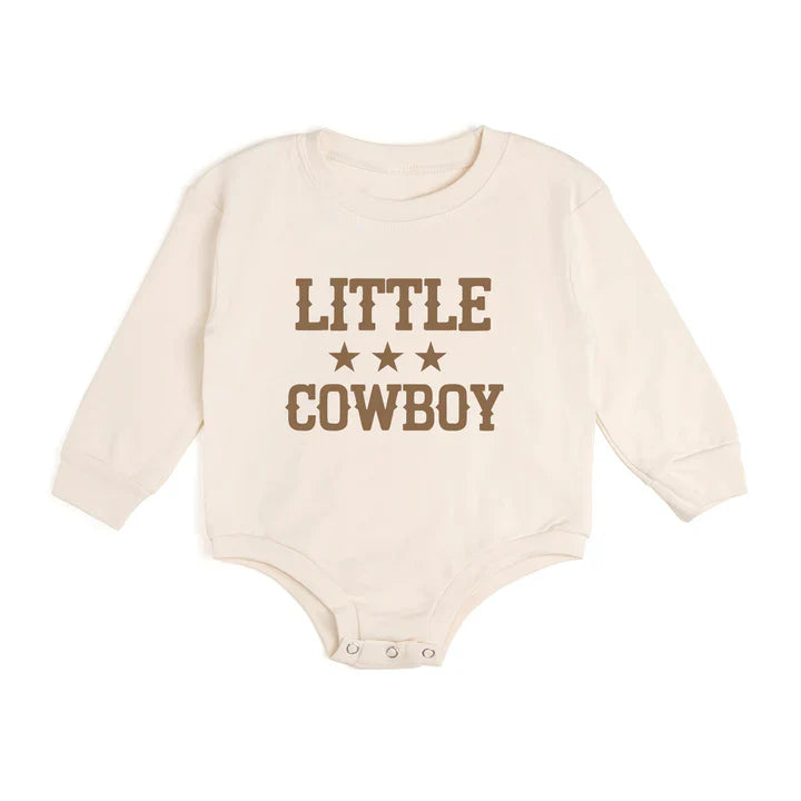 Little Cowboy Western Long Sleeve Romper