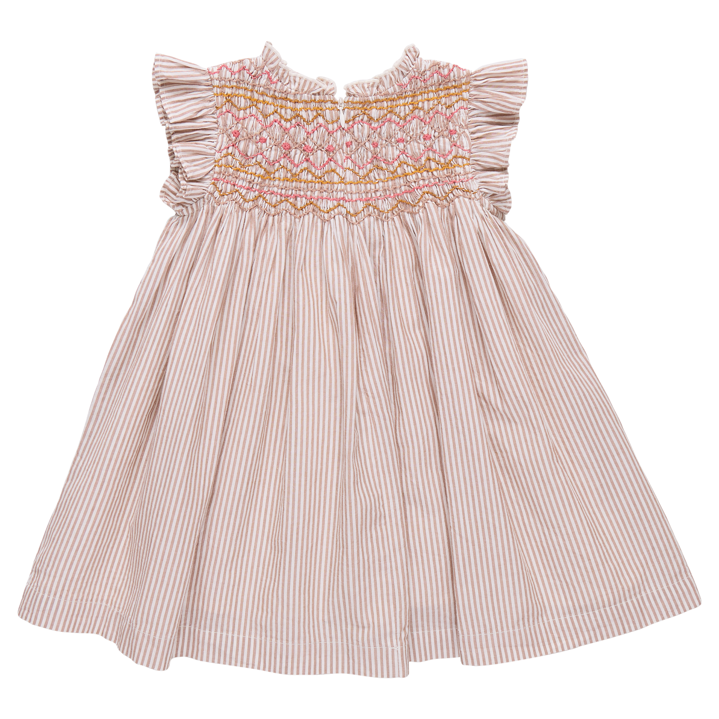 Tawny Brown Stripe Girls Stevie Dress