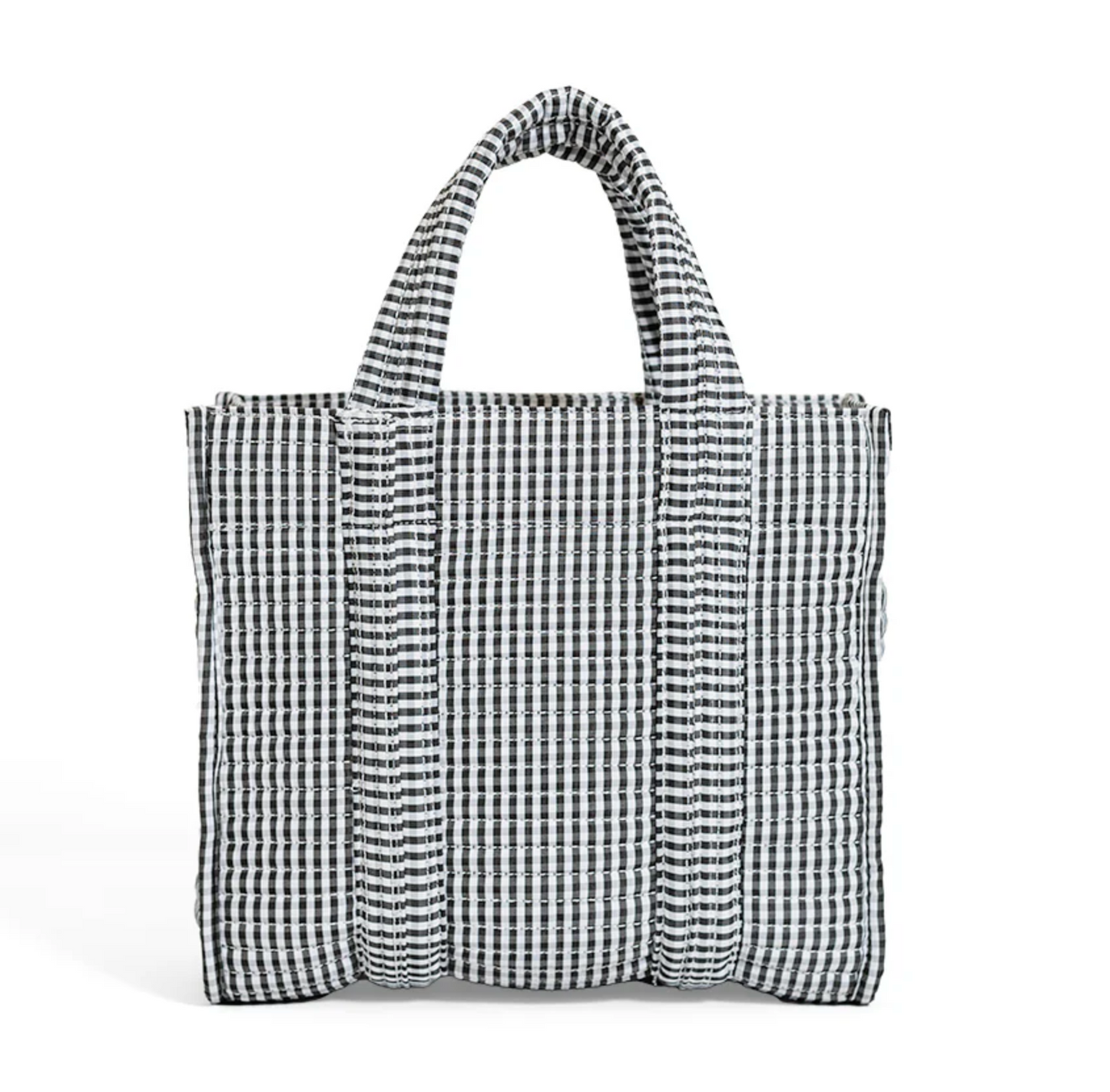 Quilted Mini Go Go Tote - Gingham Black