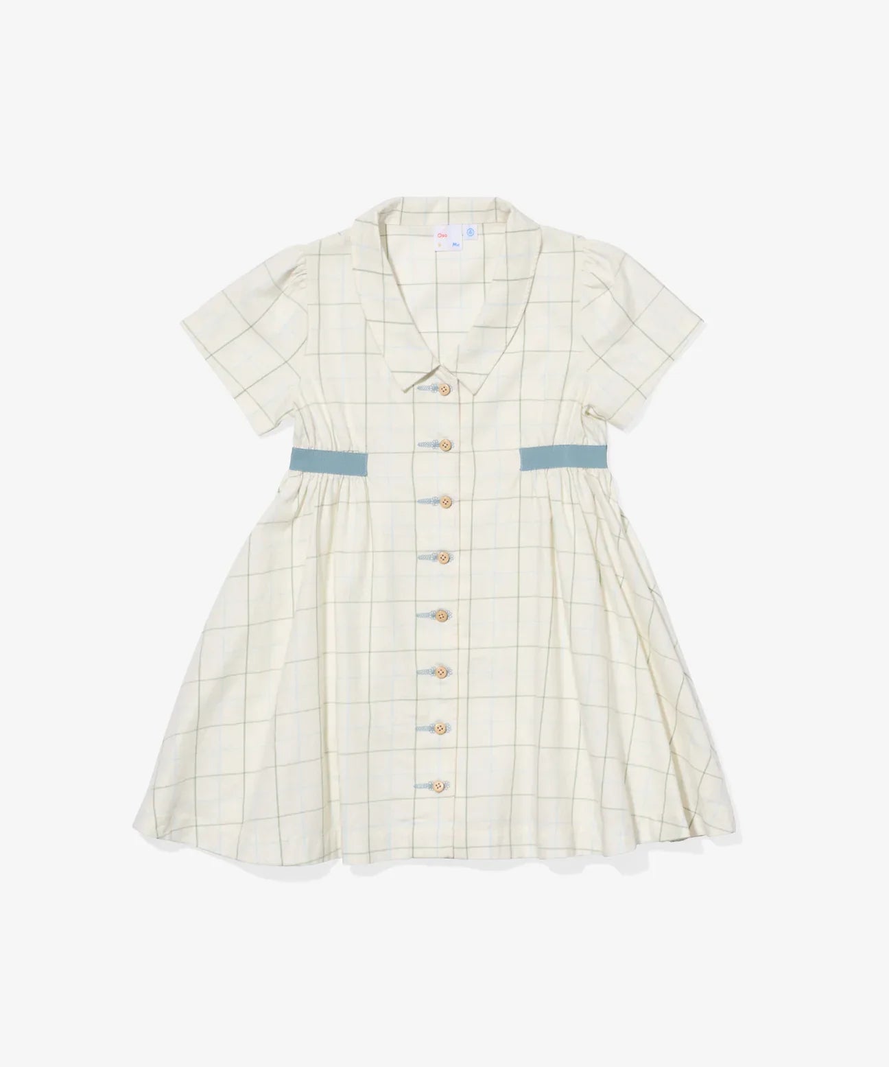 Seafoam Plaid Shirt Dress