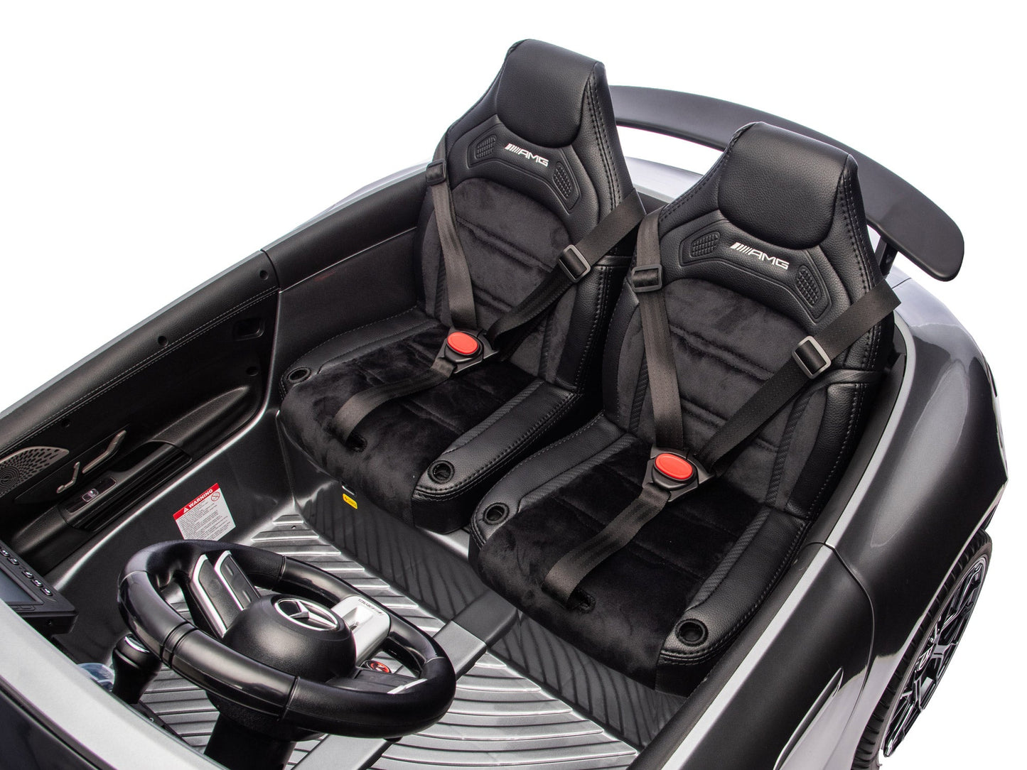 24V Mercedes AMG GT 63 Kids 2-Seater Ride On-Car - Silver