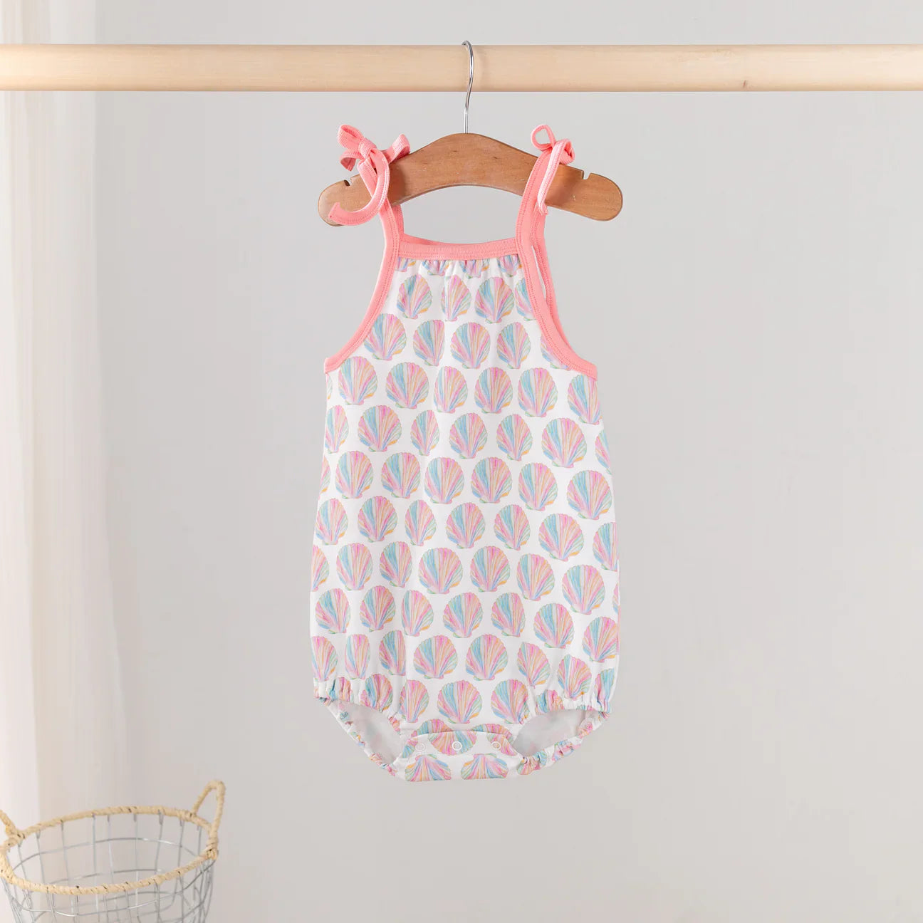 Shell Yeah! Organic Cotton Shoulder-Tie Onesie