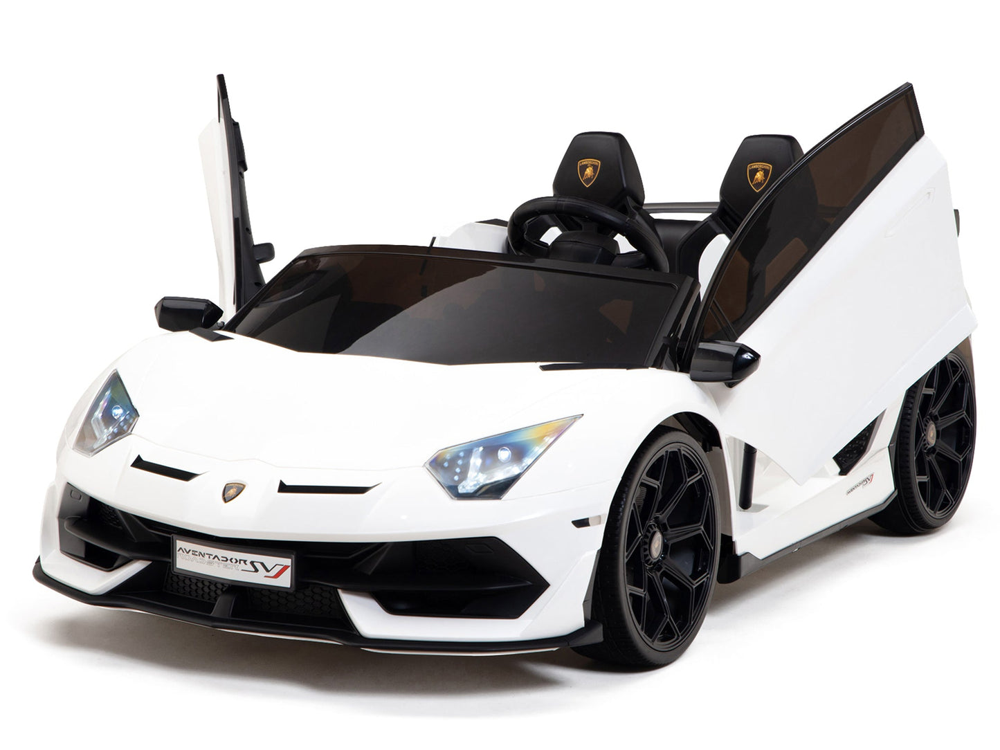 24V Lamborghini SVJ Ride On DRIFT Car with Remote Control - White