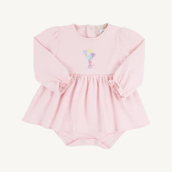 Balloon Embroidery Long Sleeve Daisy's Diaper Cover Dress