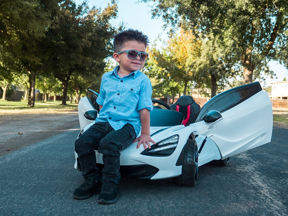 McLaren 720S 12V Kids Electric Ride On Car w/ Remote Control - Painted Purple