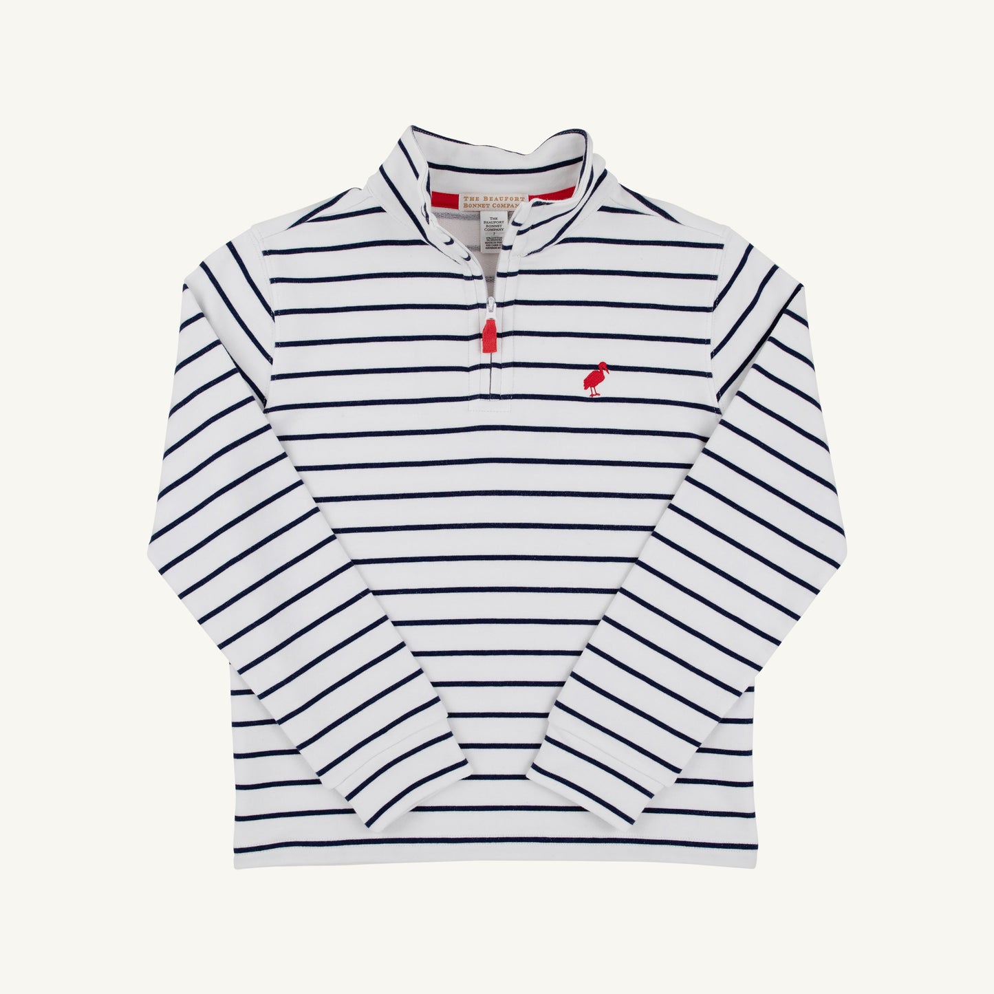 Worth Ave White/Nantucket Navy Stripe/Richmond Red Hayword Half-zip