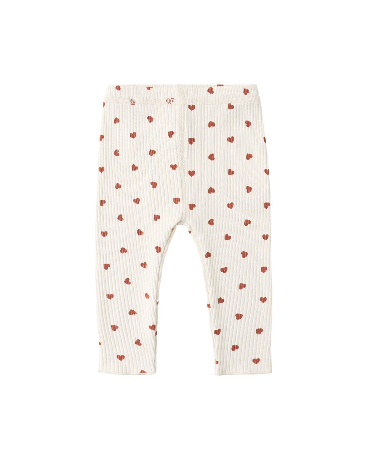 Red Hearts Ribbed Legging
