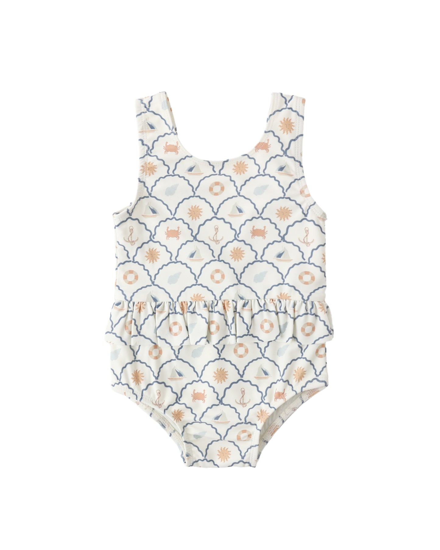 Nautical Skirted One Piece