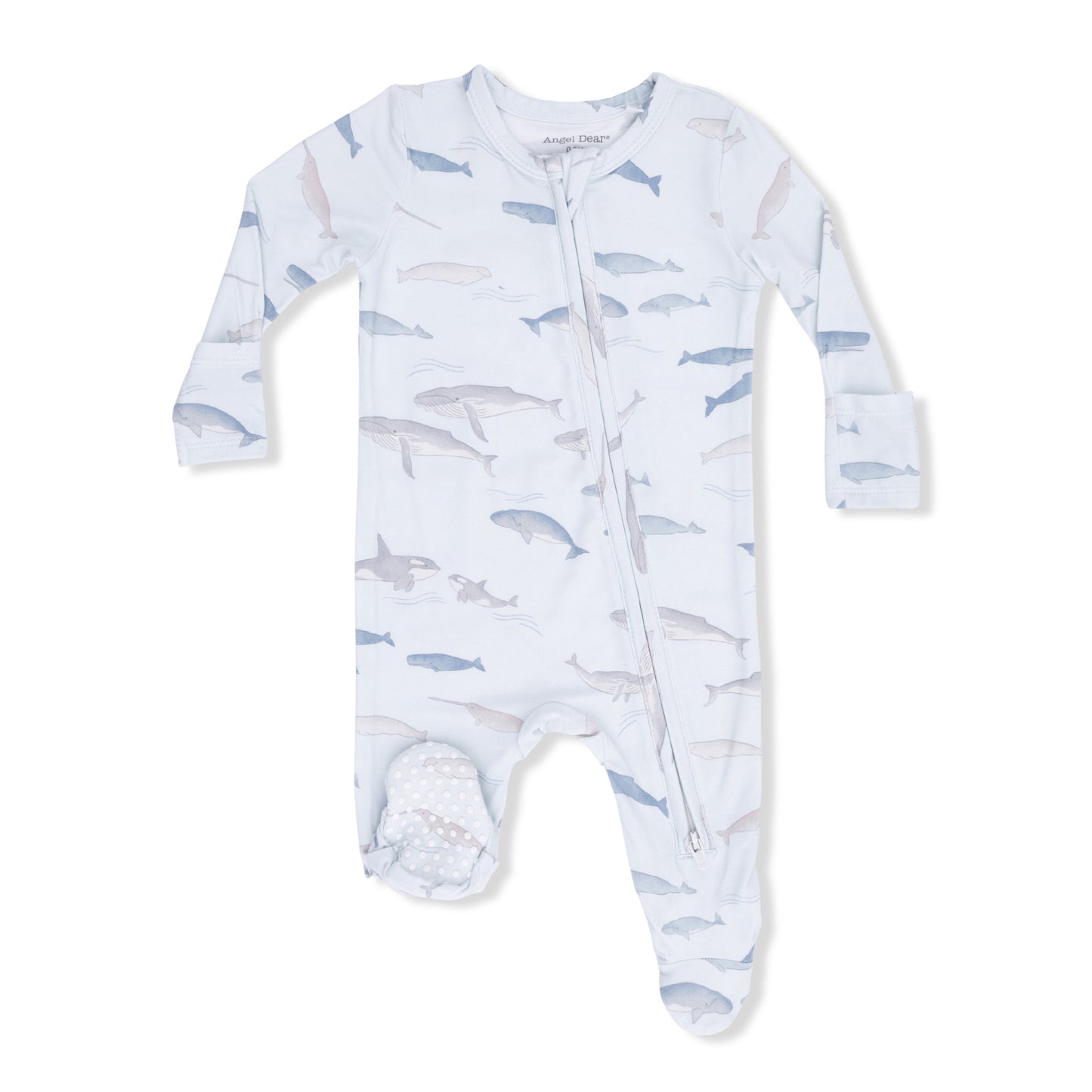 Little Whales Zip Footie
