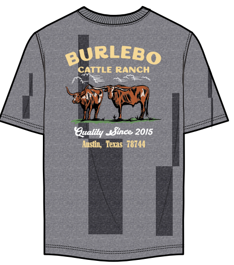 Cattle Ranch Dark Heather Grey Youth Tee
