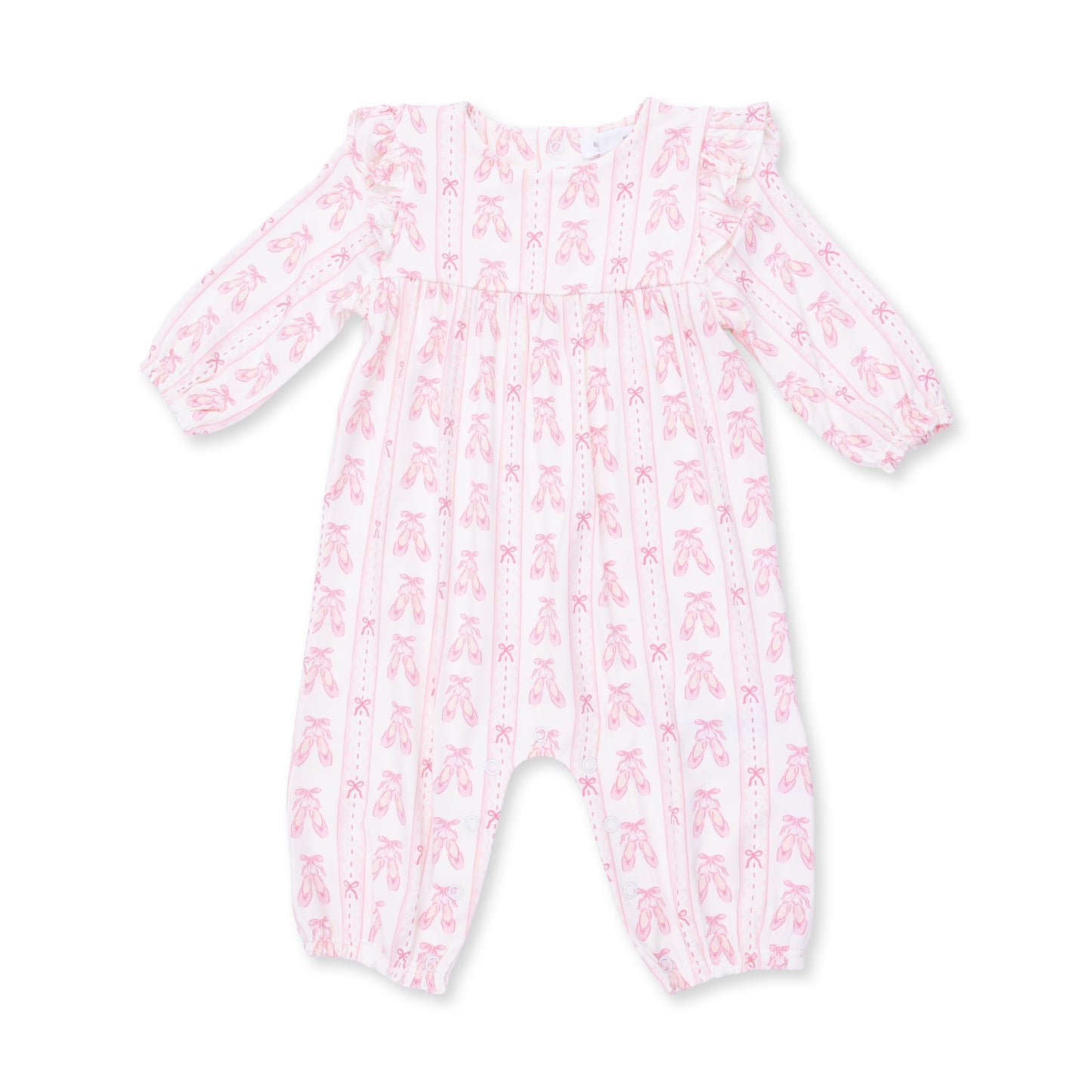 Ballet Shoes Ribbon Ruffle Sleeve Romper