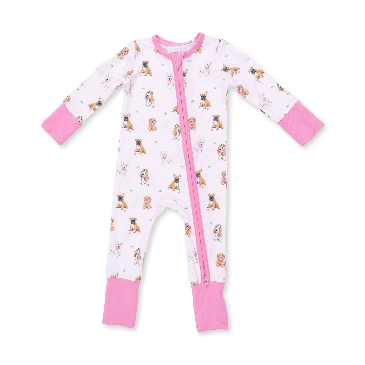 Bestie Dogs Pink Zip Convertible Romper