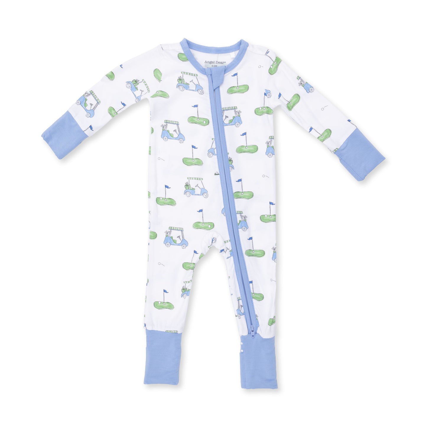 Golf Carts Blue Zip Convertible Romper