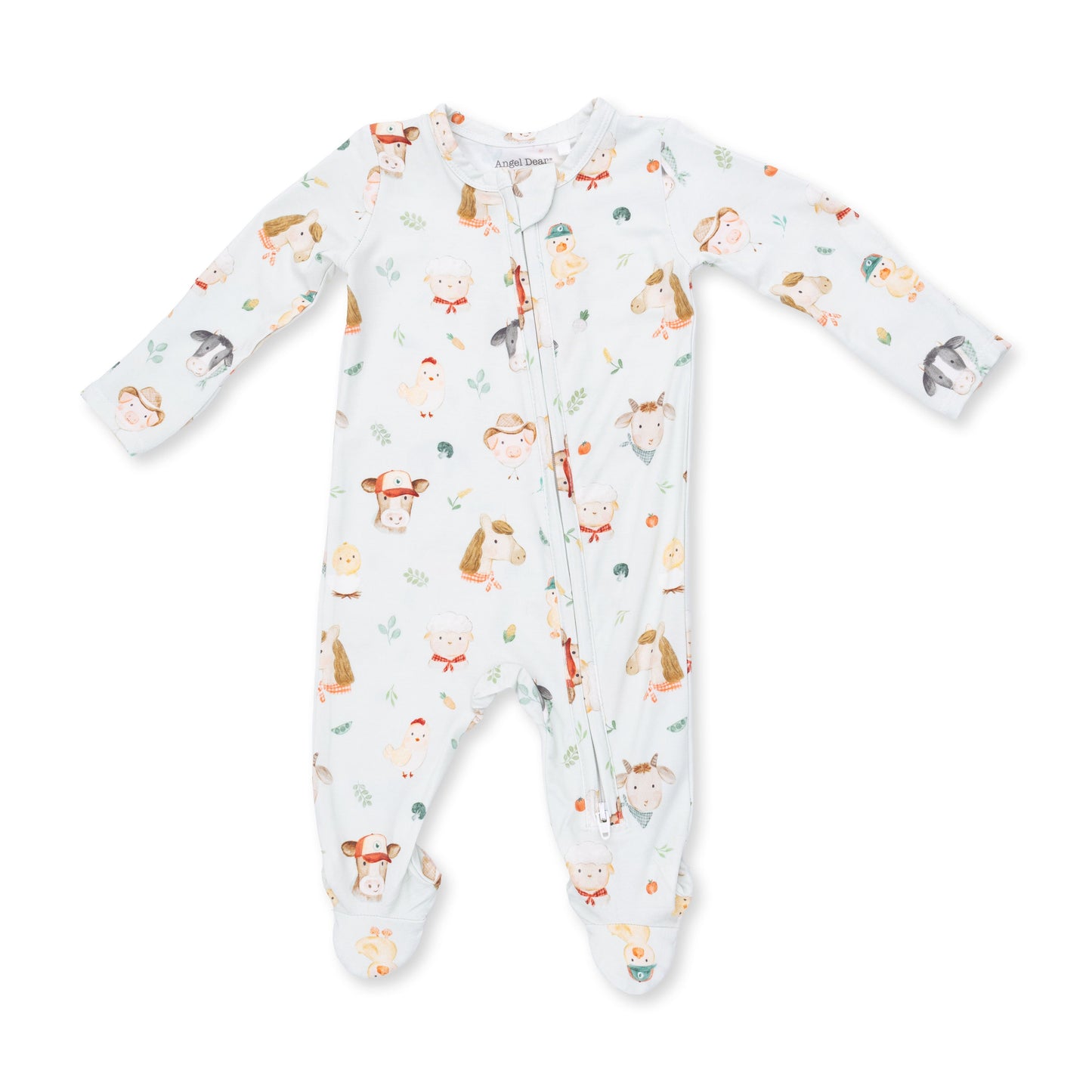 Baby Farm Faces 2 Way Zip Footie