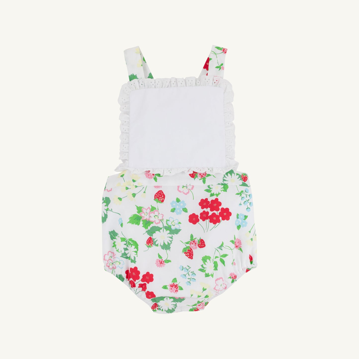 Berry Sweet/Worth Ave White Sally Sunsuit