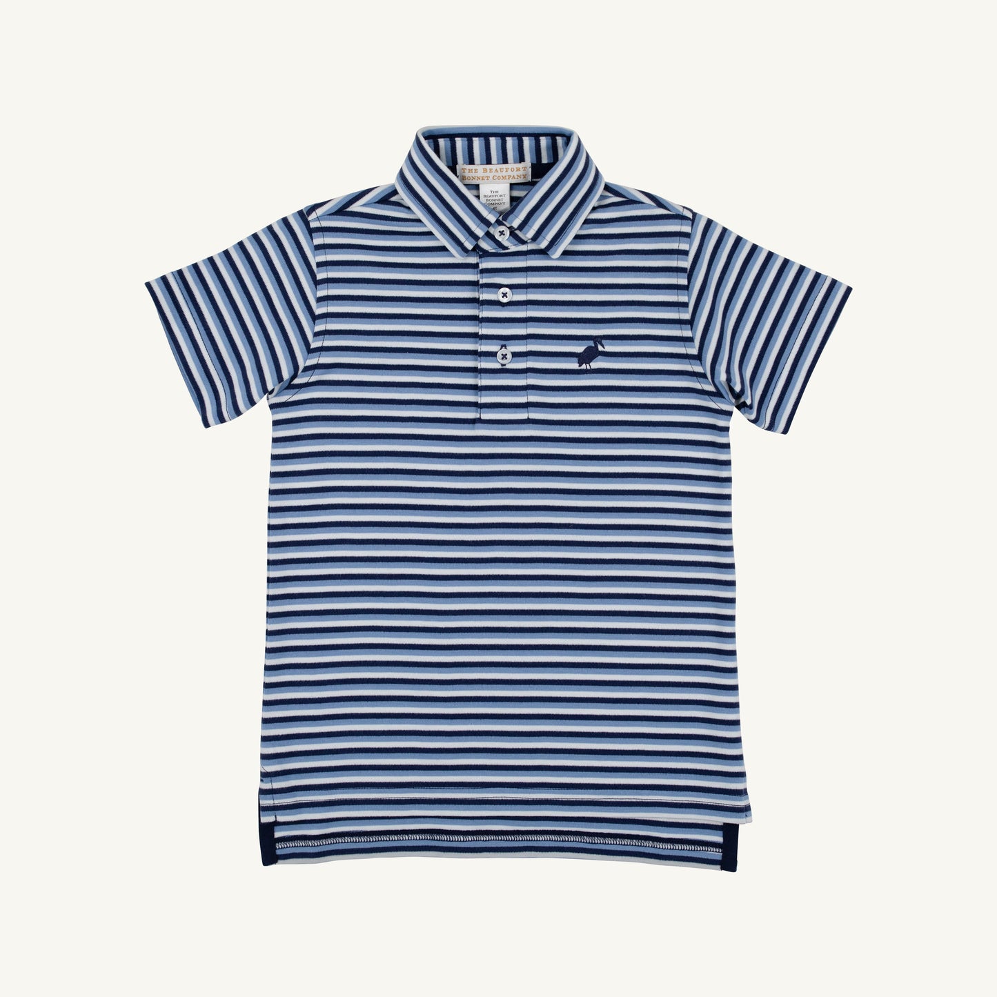 Sumner County Stripe (Barbados Blue)/Nantucket Navy Prim and Proper Polo